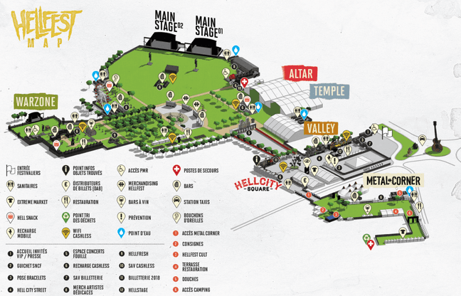 Plan du Site Festival Hellfest