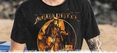 Tout le Merchandising des Groupes de Heavy Metal : Vêtements, Accessoires, Bijoux, Décoration...
