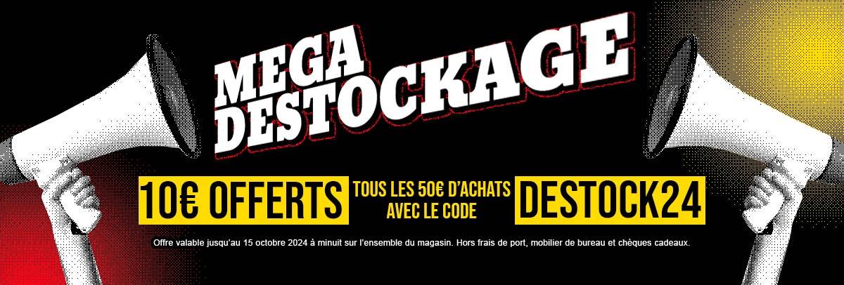 Mega destockage sur tout le magasin avec le code DESTOCK24