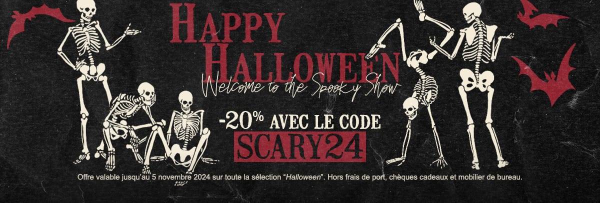 Offre Spéciale Halloween -20% sur les produits de la séleciton avec le code SCARY24