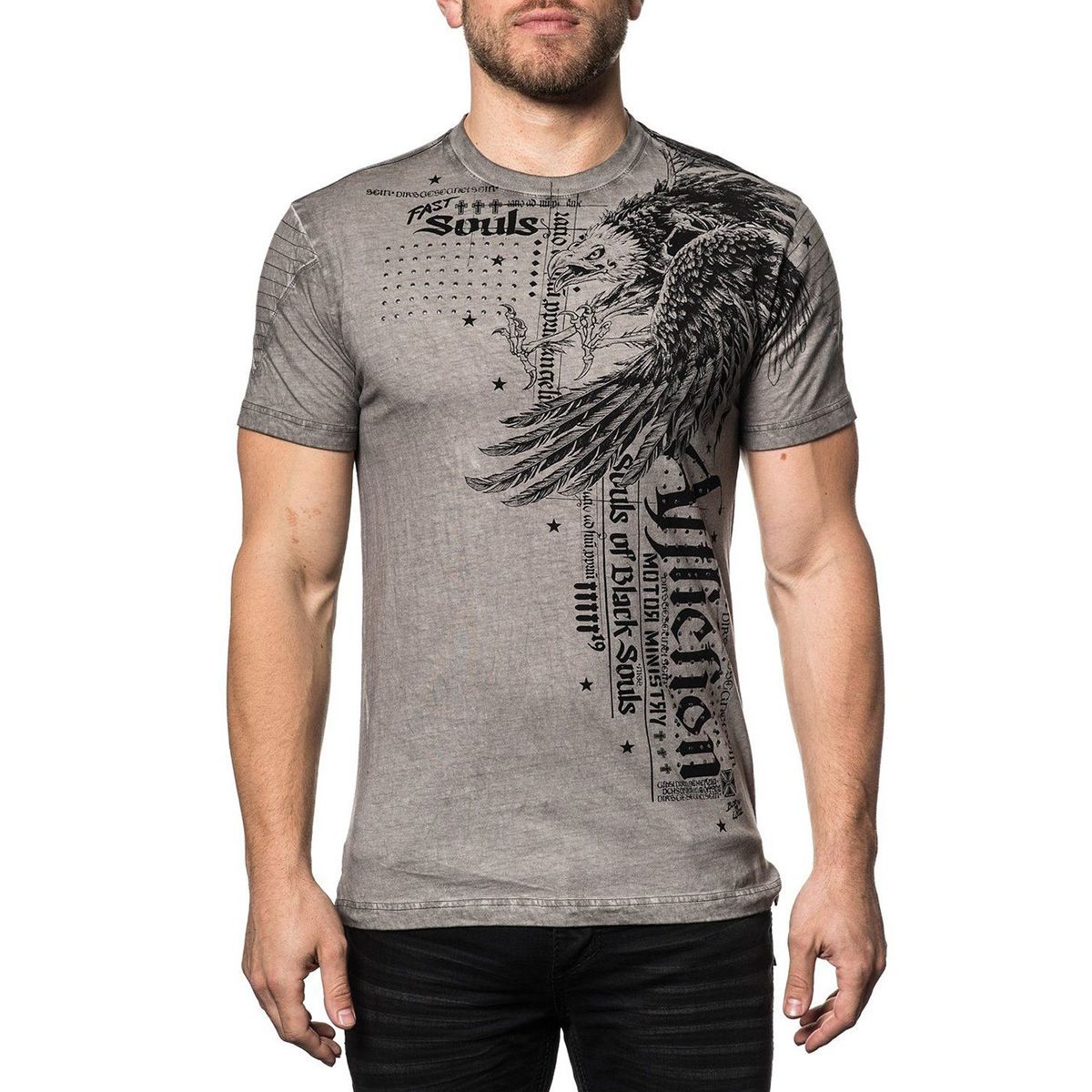 T-Shirt Homme AFFLICTION - Eagle Crust - Rock A Gogo
