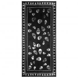 Foulard TÊTE DE MORT - Faces et Profils Noir et Blanc