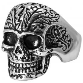 Bague ACIER - Engraved Skull