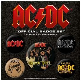 Pack de 5 Badges AC/DC - Classic Albums
