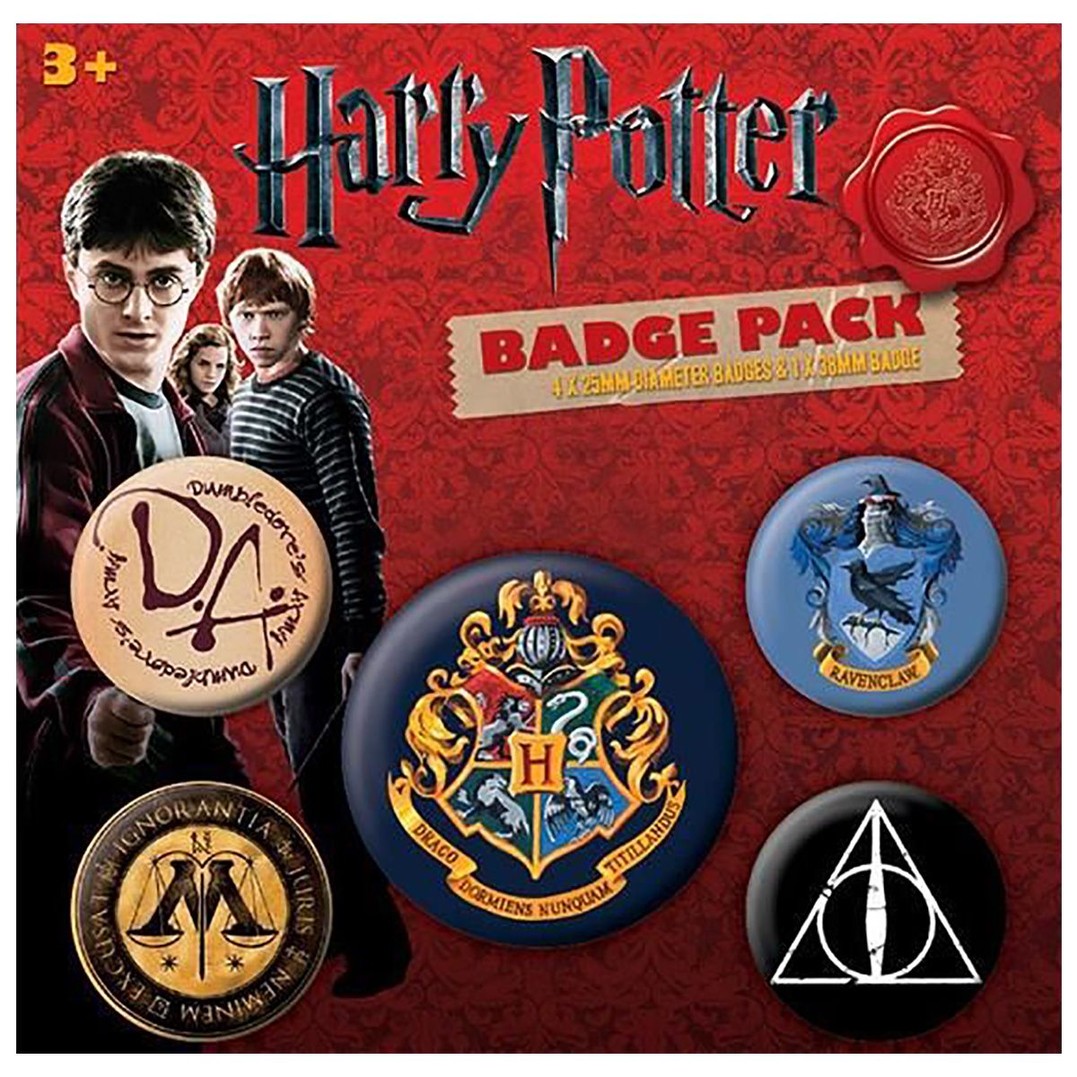 Ensemble de badges d'écusson Harry Potter en édition limitée Merchandise