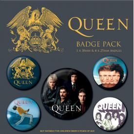 Pack de 5 Badges QUEEN - Classic