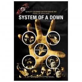 Pack de 5 Badges SYSTEM OF A DOWN - Hand