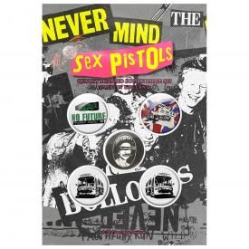Pack de 5 Badges SEX PISTOLS - Never Mind The Bollocks