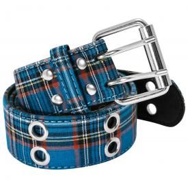 Ceinture Tissu DIVERS - Tartan Bleu