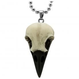 Pendentif + Collier GLOOBULE - Crâne de Corneille