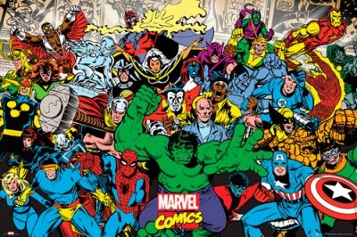 Poster MARVEL COMICS - Personnages - Rock A Gogo