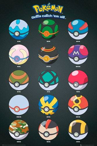 Poster NINTENDO - Pokémon - Pokéballs - Rock A Gogo