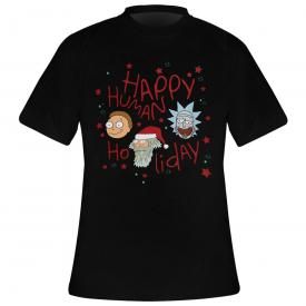 T-Shirt Homme RICK ET MORTY - Happy Human Holiday
