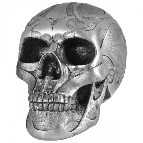 Déco métal Murale : Tête de Mort, Noir, H 88 cm
