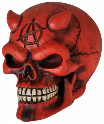 Tête de Mort Pommeau Levier Vitesses - Diable Rouge - Crâne