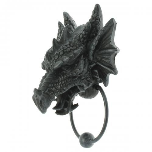 heurtoir avec dragons Noir Dragon Figurine gothique déco 