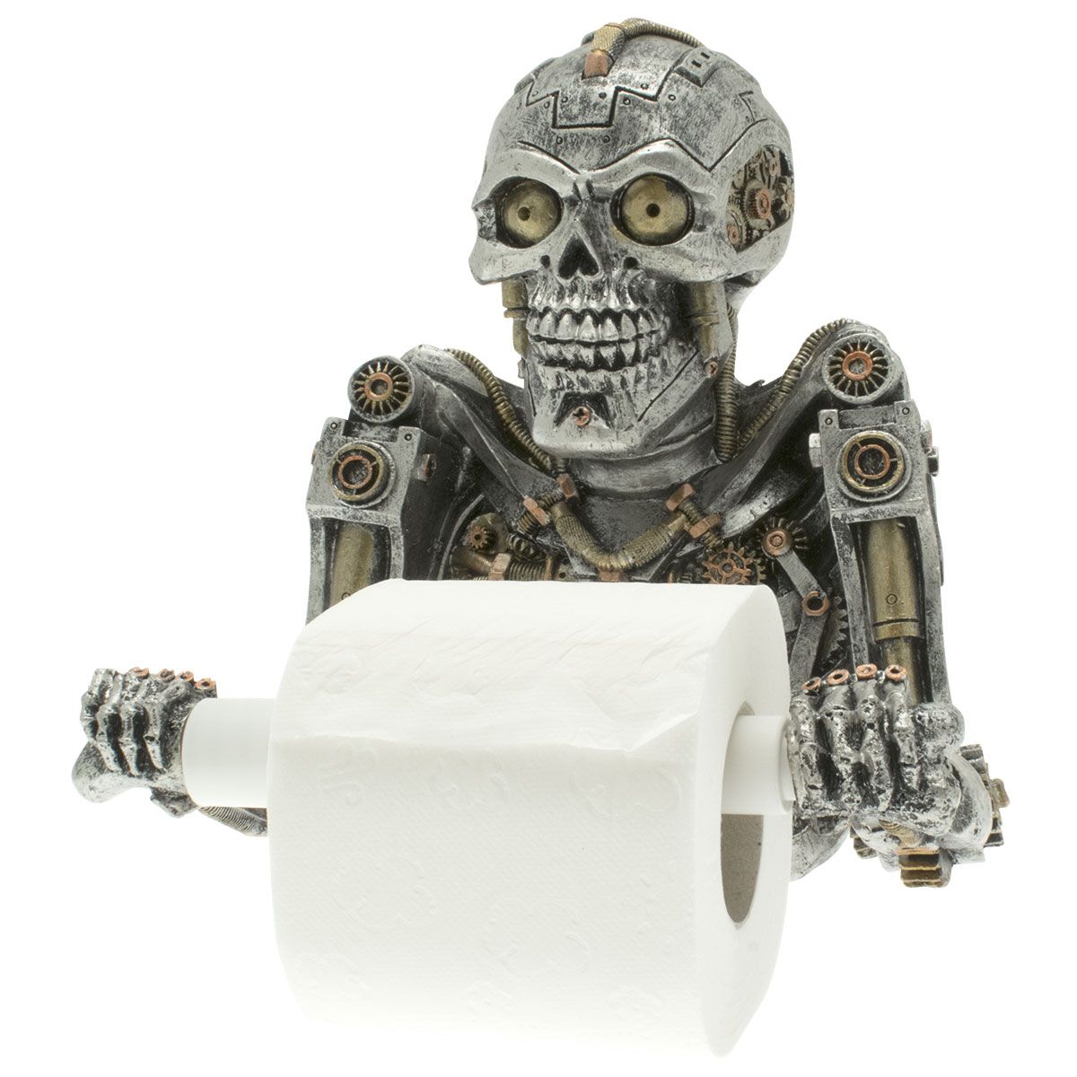 Squelette Déco Figurine Rouleau de Support Tête Mort Crâne Wc Papier Toilette 