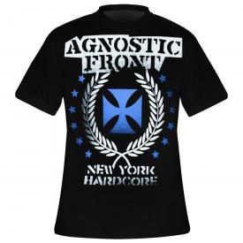 T-Shirt Homme AGNOSTIC FRONT - Blue Iron Cross