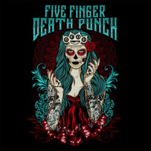 T-Shirt Homme FIVE FINGER DEATH PUNCH - Lady Muerta - Rock A Gogo