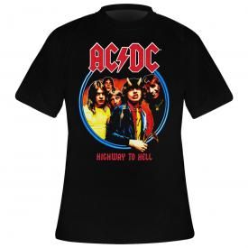 T-Shirt Homme AC/DC - Highway To Hell Neon Circle