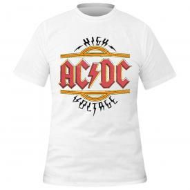 T-Shirt Homme AC/DC - High Voltage White