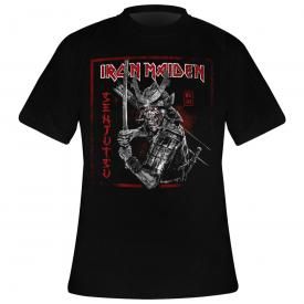 T-Shirt Homme IRON MAIDEN - Senjutsu Cover Distressed Red