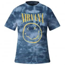 T-Shirt Homme NIRVANA - Smiley Blue Stroke