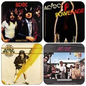 Lot de 4 Sous-Bocks AC/DC - Albums