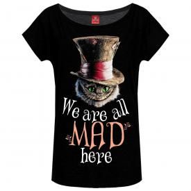 Tee Shirt Femme ALICE IN WONDERLAND - Cheshire Cat Mad