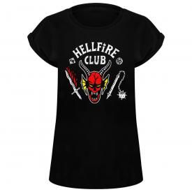 Tee Shirt Long Femme STRANGER THINGS - Hellfire Club