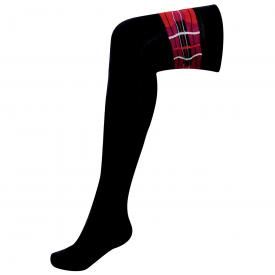 Chaussettes Longues MACAHEL - Red Tartan And Black