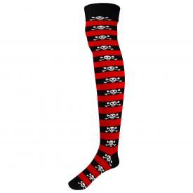 Chaussettes Longues MACAHEL - Red Skull Stripe