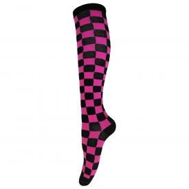 Chaussettes Longues ROCK DADDY - Damier Rose et Noir