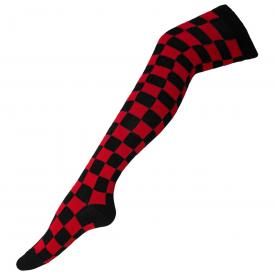 Chaussettes Longues ROCK DADDY - Damier Rouge et Noir