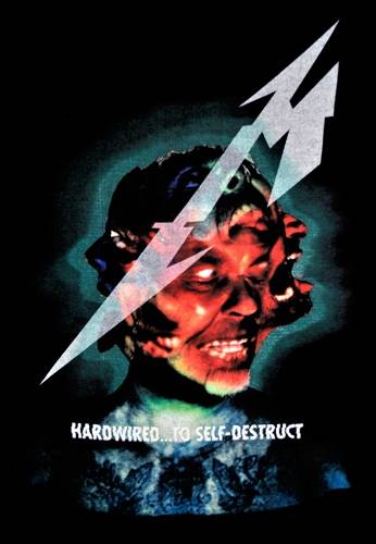 Générique Metallica Sweat à Capuche Hardwired Album Homme Noir