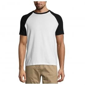 T-Shirt Homme SOL'S - Raglan Blanc Noir