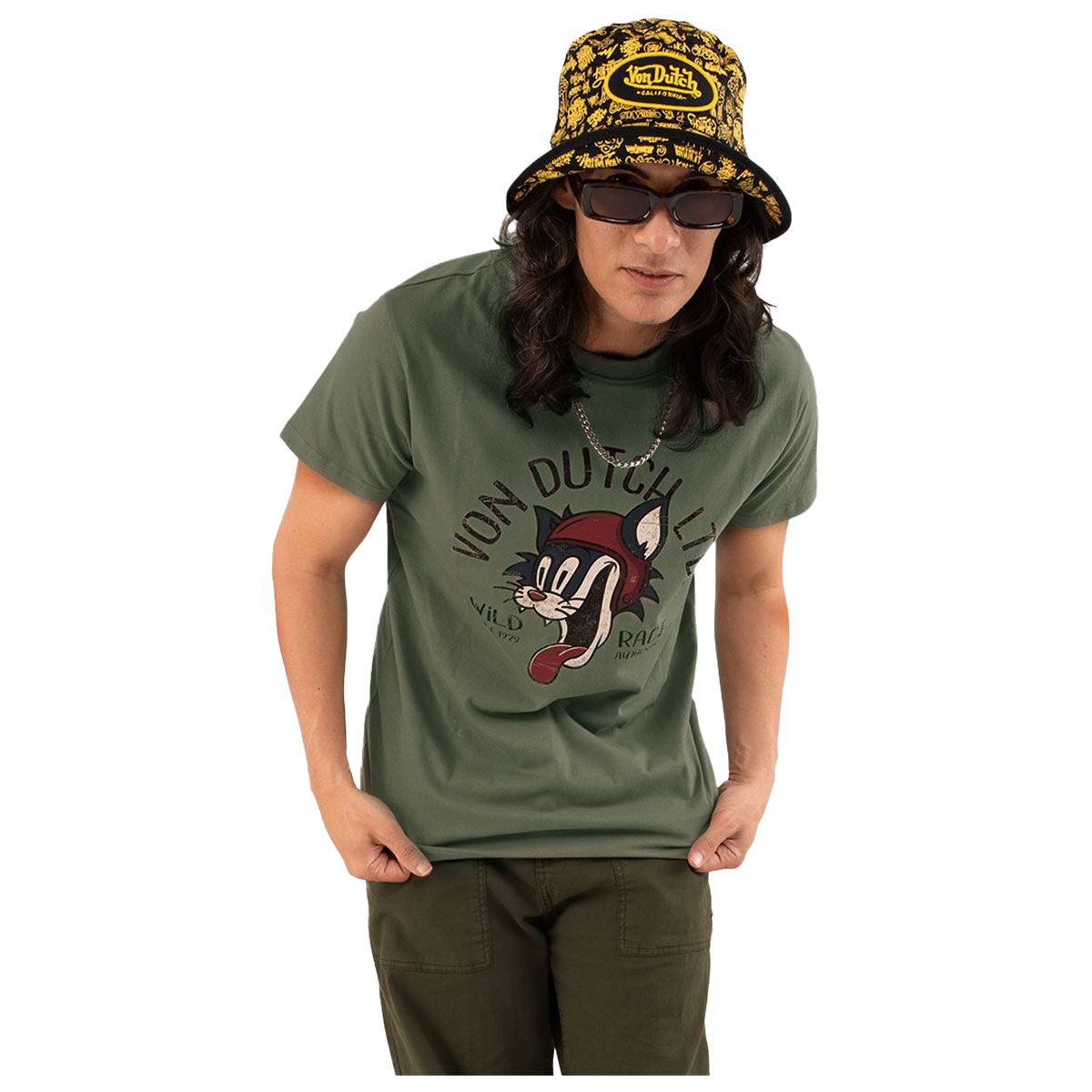 T-Shirt Homme VON DUTCH - Cat Wild - Rock A Gogo